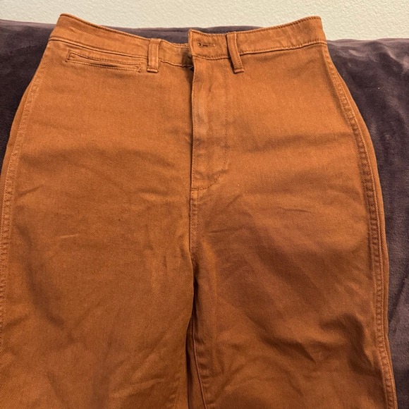 Quince Stretch Cotton Twill Wide-Leg Crop Pant Size 26 - Picture 3 of 5